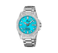 LOTUS Montre Homme Analogique Acier 316L Argenté - Quartz Date - Verre Saphir Résistant - Étanche 20 ATM Diver - 18926/2