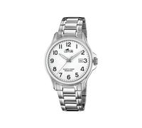 LOTUS Montre Homme Analogique Acier INOX 316L Argent - Quartz - Calendrier - Verre Minéral Résistant - Étanche 10 ATM 18645/1