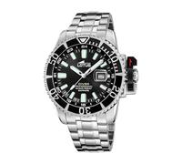 LOTUS Montre Homme Analogique Acier INOX 316L Argent - Quartz - Calendrier - Verre Saphir Résistant - Étanche 30 ATM 18938/4 Diver