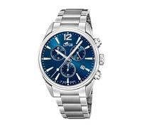 LOTUS Montre Homme Analogique Acier INOX 316L Argent - Quartz - Chronographe - Calendrier - Verre Minéral Résistant - Étanche 10 ATM Casual 18690/1 Chrono