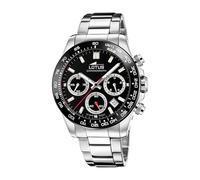 LOTUS Montre Homme Analogique Acier INOX 316L Argent - Quartz - Chronographe - Calendrier - Verre Minéral Résistant - Étanche 10 ATM 18912/6 Freedom
