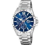 LOTUS Montre Homme Analogique Acier INOX 316L Argent - Quartz - Verre Minéral Résistant - Étanche 5 ATM - Multifonction 18812/1