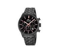 LOTUS Montre Homme Analogique Acier INOX 316L Noir - Quartz - Chronographe - Calendrier - Verre Minéral Résistant - Étanche 5 ATM Casual 18668/2 Chrono