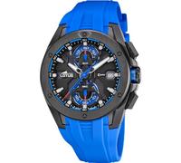LOTUS Montre Homme Analogique Caoutchouc Bleu - Quartz - Chronographe - Calendrier - Verre Minéral Résistant - Étanche 10 ATM 18943/2 Vortex