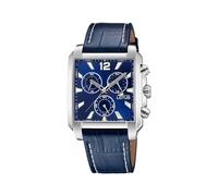 LOTUS Montre Homme Analogique Cuir Bleu - Quartz - Chronographe - Verre Minéral Résistant - Étanche 5 ATM Élégante 18851/2 Special Prices