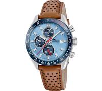 LOTUS Montre Homme Analogique Cuir Marron - Mouvement Quartz - Chronographe - Calendrier - Verre Minéral Haute Résistance - Étanche 10 ATM Élégant 18995/2 Chrono