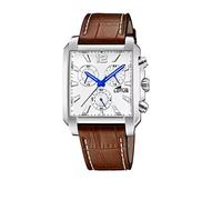 LOTUS Montre Homme Analogique Cuir Marron - Quartz - Chronographe - Verre Minéral Résistant - Étanche 5 ATM Élégante 18851/1 Special Prices