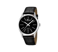LOTUS Montre Homme Analogique Cuir Noir - Quartz - Verre Minéral Résistant - Étanche 5 ATM Classique 15961/3 Minimalist