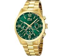 Lotus Montre chronographe Homme 18153/B Doré Acier inox 316L Quartz 5 ATM Cadran vert