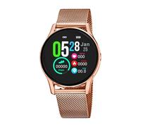 LOTUS Montre Intelligente Femme - Smartwatch Acier Inoxydable Rose - Étanche IP65 - Contrôle Musique, Podomètre, Calories, Téléphone, Sports, Fréquence Cardiaque, Sommeil 50001/A