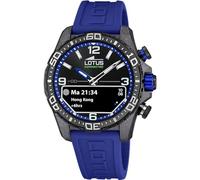 LOTUS Montre pour Homme 20000/3 Connected D Boîtier en Fibre de Carbone Noir Bracelet en Caoutchouc Bleu