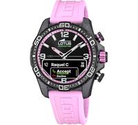 Lotus Montre pour Homme 20000/9 Connected D Boîtier en Fibre de Carbone Noir Bracelet en Caoutchouc Rose