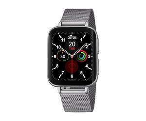 LOTUS Montre Intelligente Homme - Smartwatch Acier Inoxydable 316L Gris - Étanchéité IP65 50032/1 - Contrôle Musique, Compteur de Pas et Calories, Téléphone, Sports, Fréquence Cardiaque