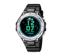 LOTUS Montre Intelligente Homme - Smartwatch Caoutchouc Noir Militaire - Étanchéité IP65 50024/2 - GPS, Contrôle Musique, Compteur de Pas et Calories, Multi-Sports, Fréquence Cardiaque et Tension