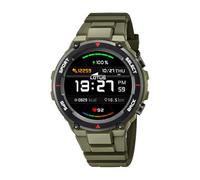 LOTUS Montre Intelligente Homme - Smartwatch Caoutchouc Vert Militaire - Étanchéité IP65 50024/3 - GPS, Contrôle Musique, Compteur de Pas et Calories, Multi-Sports, Fréquence Cardiaque et Tension