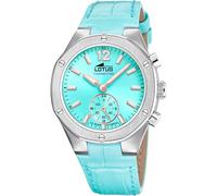 LOTUS Montre pour Femme 18972/4 Connected Boîtier en Acier Inoxydable Gris Bracelet en Cuir Bleu