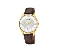 LOTUS Montre pour Homme 18403/I Correa Clasico Boîtier en Acier Inoxydable Doré Bracelet en Cuir Marron