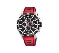 LOTUS Montre pour Homme 18600/4 Special Prices Boîtier en Acier Inoxydable Gris Bracelet en Caoutchouc Rouge