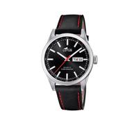 LOTUS Montre pour Homme 18671/4 Acero Clasico Boîtier en Acier Inoxydable Gris Bracelet en Cuir Noir