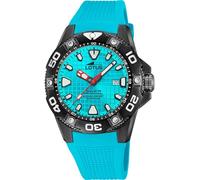 Lotus Montre pour Homme 18928/A Diver Boîtier en Acier Inoxydable Noir Bracelet en Caoutchouc Bleu