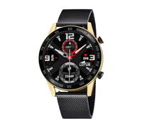 LOTUS Montre pour Homme 50019/1 Smartwatch Boîtier en Alliage Bleu Bracelet en Acier Inoxydable Noir