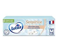 Lotus Mouchoirs Sensitive - Le paquet de 15 étuis