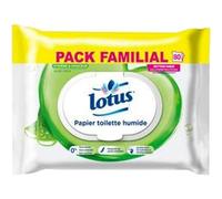 Lotus Papier Toilette Humide “Aloé Véra” Pack Familial 80 Lingettes