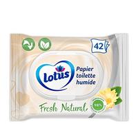 Lotus Papier Toilette Humide Fresh Natural - Sans colorant, ni parfum - Fibres FSC 100 % d’origine naturelle - 42 unités (Lot de 1)