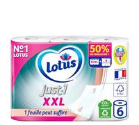 Lotus - Papier toilette Just.1 XXL - 5 épaisseurs - 6=9 rouleaux - Lot de 3 (blanc)