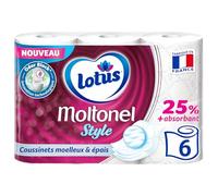 Lotus – Papier toilette Moltonel Style – Triple épaisseur – Lot de 6 rouleaux
