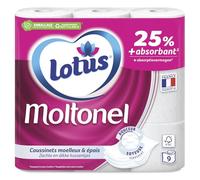 LOTUS - Papier Toilette Triple Épaisseur Extra Doux, Absorption Optimale et Écologique (9 Rouleaux) - Le lot de 3