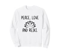 Lotus Peace Love Reik Lotus Zen Meditation Sweatshirt