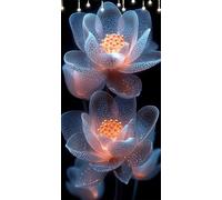 Lotus Peinture Numero Adulte Rêve Coloriage par Numero Adulte Kit de Peinture à L'huile sur Toile Bricolage pour Enfant, Paint by Numbers 80X160cm Activités Manuelles Pour Décoration Maison W6-730