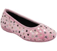 Lotus Pink Textile Ballerina Slippers