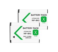 LOTUS POWER NP-BX1 Lot de 2 batteries haute capacité pour Sony DSC-RX100 / RX100 V / RX100 VII DSC-HX80 FDR-X3000 HDR-AS100V