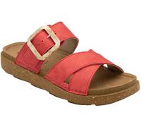 Lotus Red Open Toe Mule Sandals