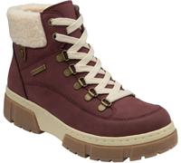 Lotus Red Waterproof Zip-Up Ankle Boots