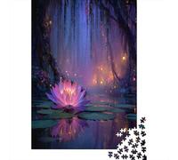 Lotus Rose et Violet Cadeau Unique Décoration Intérieure Forêt enchantée Jeu ÉduChatif Challenge Toy Adultes & Enfants des 14 Ans 70x50cm/1000pcs