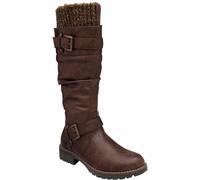 Lotus Shoes Juniper Black Knee High Boots Marron 5 (38) Female