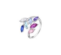 LOTUS SILVER Bague Femme Feuille Argent 925 - Design Ergonomique et Ajustement Parfait LP3380-3/118 - Idéale comme Cadeau d’Anniversaire - Saint-Valentin - Anniversaire de Mariage - Bagues Femme