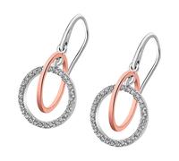 Lotus Silver Boucles d’Oreilles LP1955-4/1 Cercle Lié Argent 925 Zirkonia