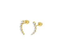LOTUS SILVER Boucles d'Oreilles Femme Argent 925 ml - à Clou Grimpantes