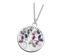 Lotus Silver Collier Argent 925 Arbre de Vie Zirconium LP1891-1-1