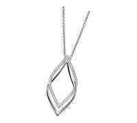 Lotus Silver Collier Argent 925 Véritable Zircônia Feuille LP1791-1-1