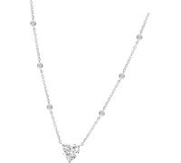 Lotus Silver Collier Coeur avec pierres de zircon LP3648-1/1