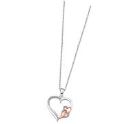 Lotus Silver Collier Cœur Zirconia 925 Argent Sterling JLP1596-1-1