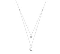 Lotus Silver - Collier LP1680-1/4 Lune et étoile - Argent 925 Zircone - Dames