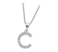 Lotus Silver Collier Lettre C Zirconium 925 Argent LP1958-1-C