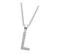 Lotus Silver Collier Lettre L Zirconium 925 Argent LP1958-1-L