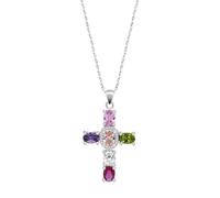 LOTUS SILVER Collier LP3710-1/1 couleur argent croix 42 mm femme, Argent, Pas de gemme